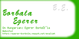 borbala egerer business card